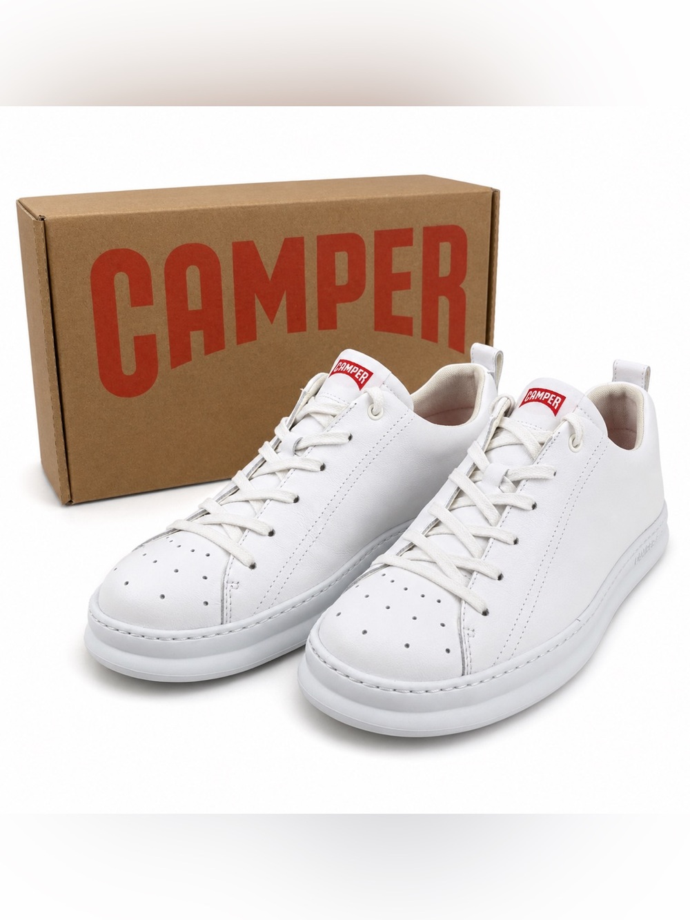 Camper Runner Four White Leather Sneakers Men’s US 9 EU 42